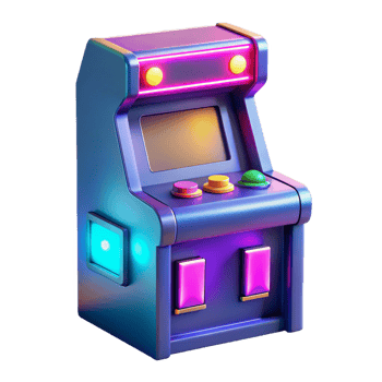 Retro Arcade Game Machine Nostalgic Gaming Experience png