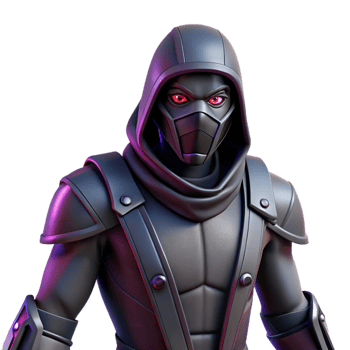 Mysterious Hooded Figure 3D Render of a Dark, Armored Ninja png