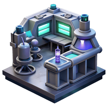 Futuristic Laboratory Interior A 3D Render of a Sci Fi Research Facility png