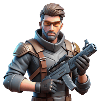 Futuristic Soldier 3D Render of Armed Combatant png
