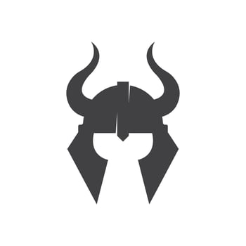 Viking helmet logo vector