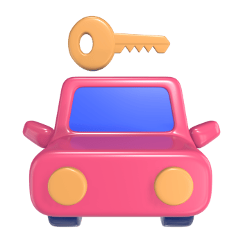 Car Rental Station 3D Illustration Icon S1 png