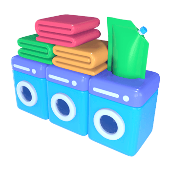 Laundromat 3D Illustration Icon S1 png