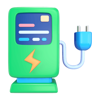 Public Charging Station 3D Illustration Icon S1 png