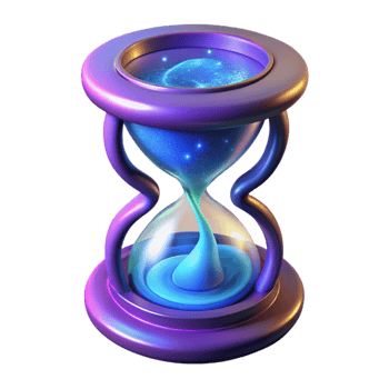 stunning rustic Celestial Hourglass A Digital Render of Time and Space high quality png