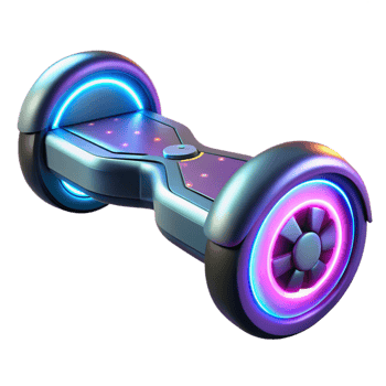 extraordinary contemporary Futuristic Self Balancing Scooter with LED Lights authentic png