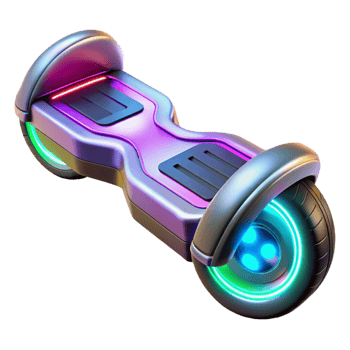 magnificent rustic Futuristic Self Balancing Scooter with LED Lights high quality png