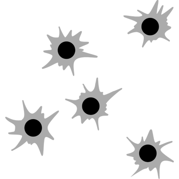 Bullet holes hitting the wall. gunshots holes. bombshell png