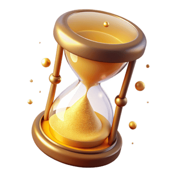 Golden Hourglass Time Management, Measurement, and the Passage of Time png