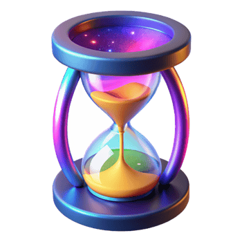 magnificent traditional Cosmic Hourglass A Digital Render of Time and Space premium png