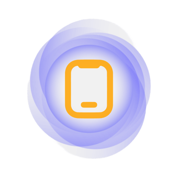 Smartphone icon with circle png