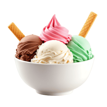 Ice cream in a bowl png