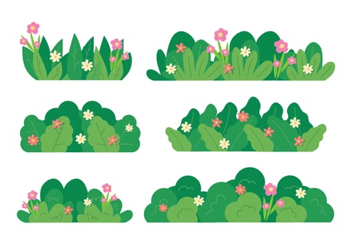 bush blossom. grass bush vector
