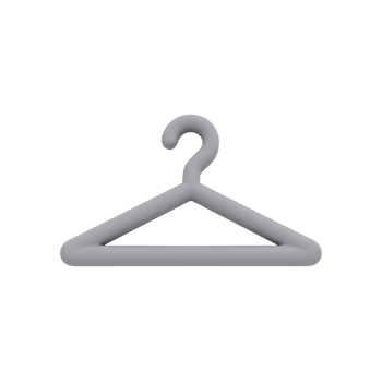 Gray 3D Clothes Hanger Icon for Website Design png