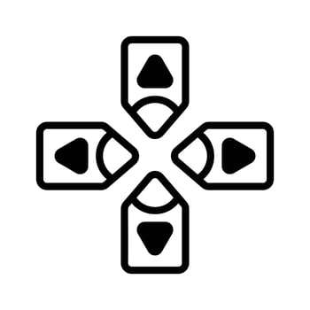 A game controller symbolizing games, fun, and entertainment.,. vector