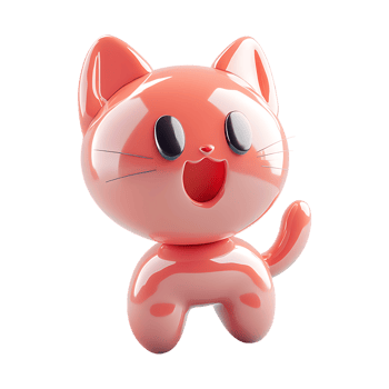 3d cat shaped balloon png