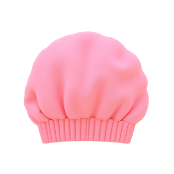 Pink Shower Cap for Women Soft Silicone Bathing Hat png