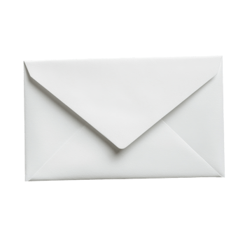 White envelope isolated on a Transparent background for various postal and organizational uses, background envelopeisolated on background png