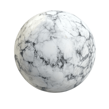 Round marble sphere isolated on Transparent background showcasing elegant natural patterns and textures, Round Marble Sphere isolated on png