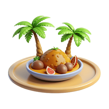 Tropical Fruit Dessert Island png