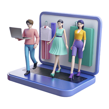 Online Fashion Virtual Shopping Experience png