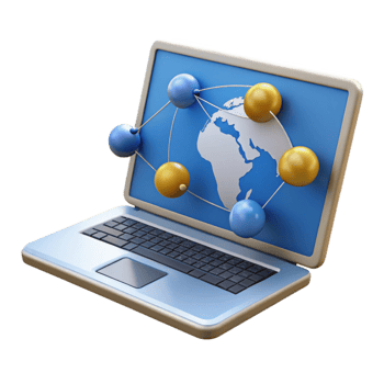 Global Network Connectivity Laptop Computer Illustration png