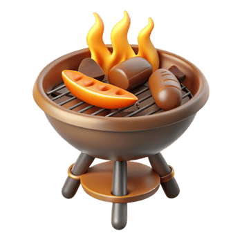 Grilling Summer Food Sausage, Veggie Kebabs, Flames png