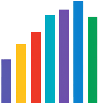 Colorful bar chart png