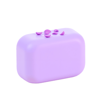 Lavender Soap Bar with Purple Accents Minimalist Product Design png