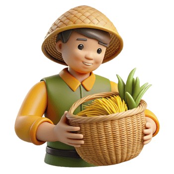 Harvesting Happiness A Farmer s Joyful Bounty png