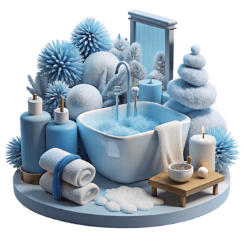 Serene Spa Bath Tranquil Home Relaxation png