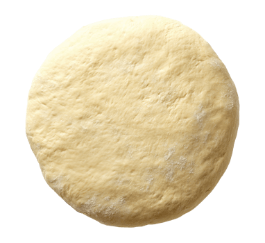 Top view of a round dough png