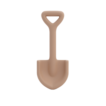 Beige Sand Shovel Toy for Kids Beach Play png