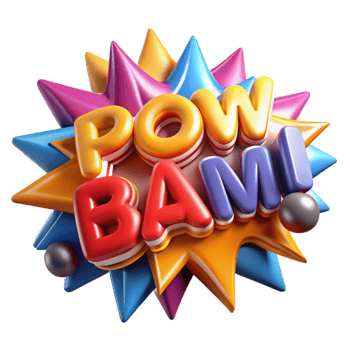Pow Bam Colorful 3D Explosion png
