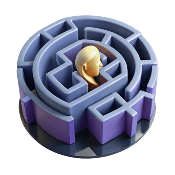 Mind Maze Navigating Internal Conflicts png