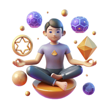 Mindfulness Geometric Meditation A 3D Journey png