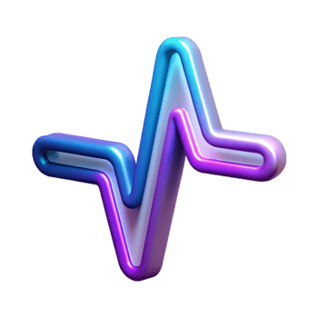 Vibrant Gradient Pulse Abstract 3D Neon Wave png