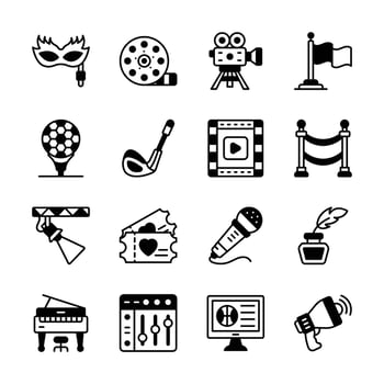 Take a look at this amazing icons set of entertainment and multimedia., vector