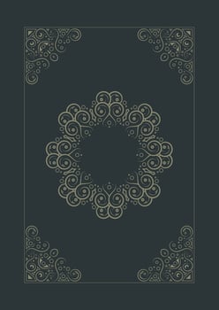 Art ornament greeting card design template vector