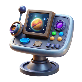 3D Render Futuristic Space Control Panel png