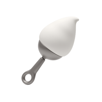 Modern Baby Rattle Design White and Gray Baby Toy png
