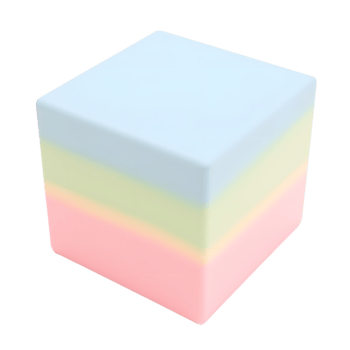 Pastel Layered Cube Design Element Stock Photo png