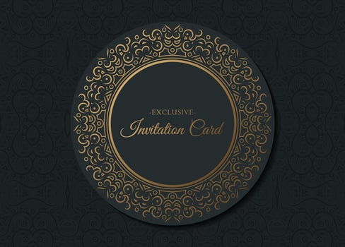 luxury invitation background style ornamental pattern design template vector