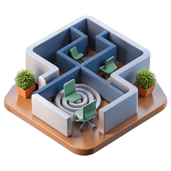 Modern Office Cubicle Design A Maze of Productivity png