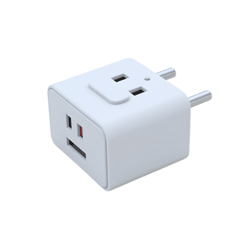 Compact Travel Adapter Power Cube for International Use png