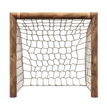 a wooden goal with a net on it png
