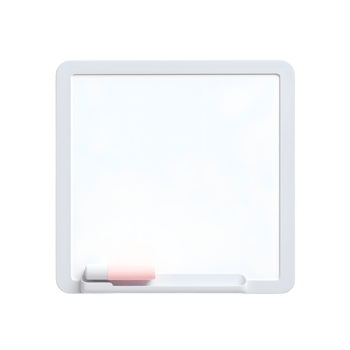 Blank White Dry Erase Board with Pink Eraser png