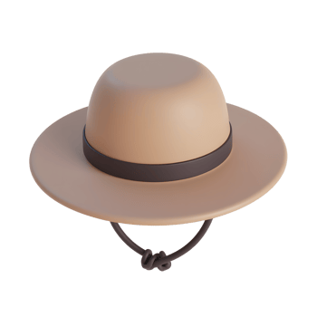Beige Boater Hat with Dark Band Stylish Summer Headwear png