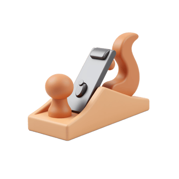 Smooth Wood Plane 3D Render Peach Beige Gray png