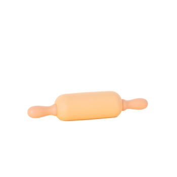 Pastel Orange Rolling Pin 3D Render Baking Kitchen Tool png